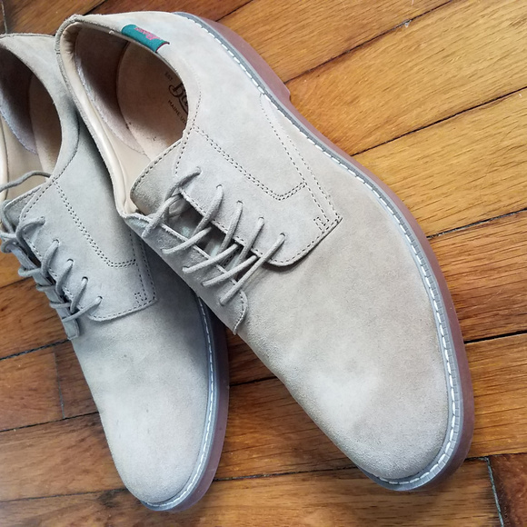 Men's tan suede Bass Oxfords Size 11.5 - Picture 1 of 2